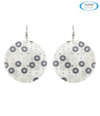 Vendee Black & White Shell Earrings