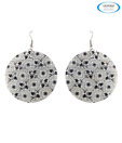 Vendee Chic Black & White Shell Earrings