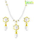 Jpearls Shimmering Pearl Adorned Necklace Set