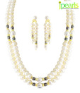Jpearls Captivating Pearl Adorned Necklace Set