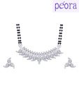 Peora Paisley Designed Sterling Silver Mangalsutra Set