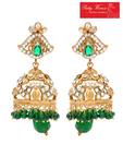 Pretty Women Green Drops Jhumka Style Earrings