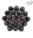 Rhea Natalie Grey Cluster Pearl Earrings