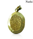 Nathi Gleaming Gold Plated Silver Druzy Pendant