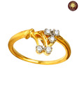 Aarya24kt Blissful Diamond Studded Silver Ring