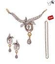 Vatika Dazzling AD Tanmaniya Pendant Set