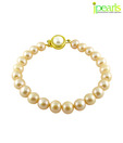 Jpearls Single Line Peach Pearl Bracelet