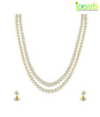 Jpearls 2 String White Pearl Set