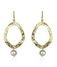 Kshitij Oval Shaped Gold Plated Earrings