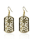 Kshitij Rectangle Gold Plated Earrings