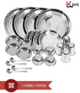Kitchen pro 24 pcs Stainless Steel Dinner Set