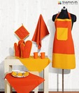 Swayam Yellow and Orange 8 Pcs Kitchen Set