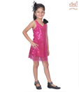 Kilkari Fuchsia Pink Sequins Frock For Kids