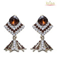 Kriaa Pretty Brown Earrings