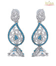 Kriaa Paisley Blue Stone Earrings