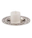 Live n Style Nickel Finish Aluminium Candle Holder