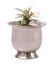 Live n Style Nickel Finish Iron Planter-Large
