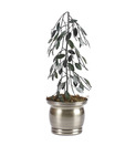 Live n Style Brass Finish Planter With Tree