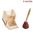 Leather Talks Brown Pen-Paper Weight Stand