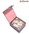 La Chocolates Polka Dotted Pink Black Box - 15 Pcs