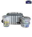 Lock & Lock Double-lock Tiffin Box Set With A Grey Bag