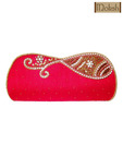 Moksh Sweetheart Red Paisley Beaded Clutch