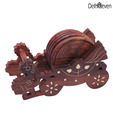 Delhi Seven 6 Coaster Set With Cart Holder