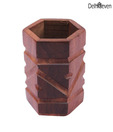Delhi Seven Carved Brown Pen Holder