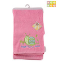 Mee Mee Pink Baby Towel W/Cute Snail Print For Kids