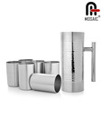 Mosaic Stainless Steel Hammer+6Pcs Tumbler Flat