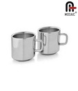 Mosaic Stainless Steel Tea Cup Set Of 4 Pcs-Straight
