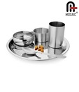 Mosaic Stainless Steel Thali Set-5Pcs-Deluxe