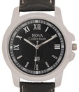 Nova Captivating Black Round Dial Watch