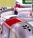 Home Candy Multi Stripes Double Bed Sheet