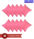 MeSleep10 pc Feel Pink Silk Cushion Covers