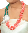 Spyra Floral Pink-Green Neckpiece