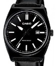 Casio Rich Black Leather Watch
