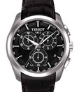 Tissot Couturier Black Leather Strap Watch