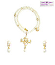 Niharikaa Pearls White Necklace Set