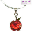 Niharikaa Pearls Red Apple Chain Pendant