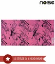 Noise Pink Abstract Woollen Strap Headwrap