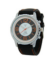 Figo Black Silicon Strap Watch