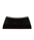 Oleva Black Croc Print Shimmery Clutch With Free Women