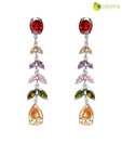 Opaleena Multicoloured Crystal Dangling Earrings