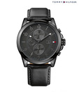 Tommy Hilfiger Classy Black Leather Strap Watch