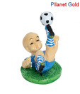 Pllanet Gold Polystone Playing Kid Showpiece