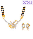 Peora Stunning Gold Plated Mangalsutra Set