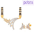 Peora Gold Plated Wedding Special Mangalsutra Set