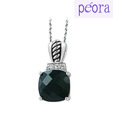 Peora Cz Onyx Sterling Silver Pendant