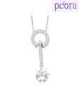 Peora Cz Sleek Sterling Silver Pendant